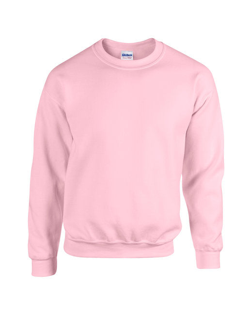 Pink blank crewneck sweatshirt ready for custom graphic printing.