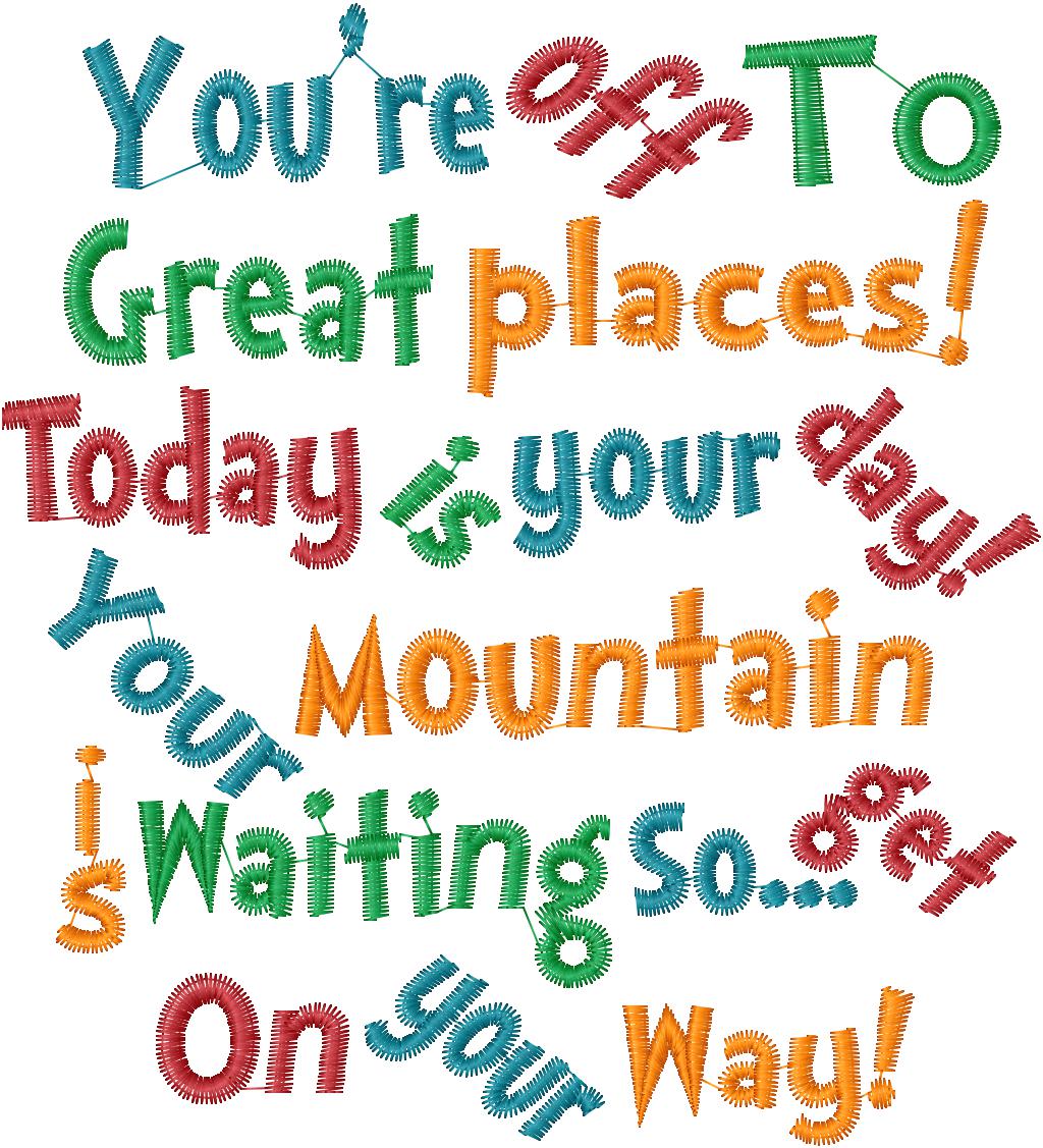 Oh the Places Embro Bag