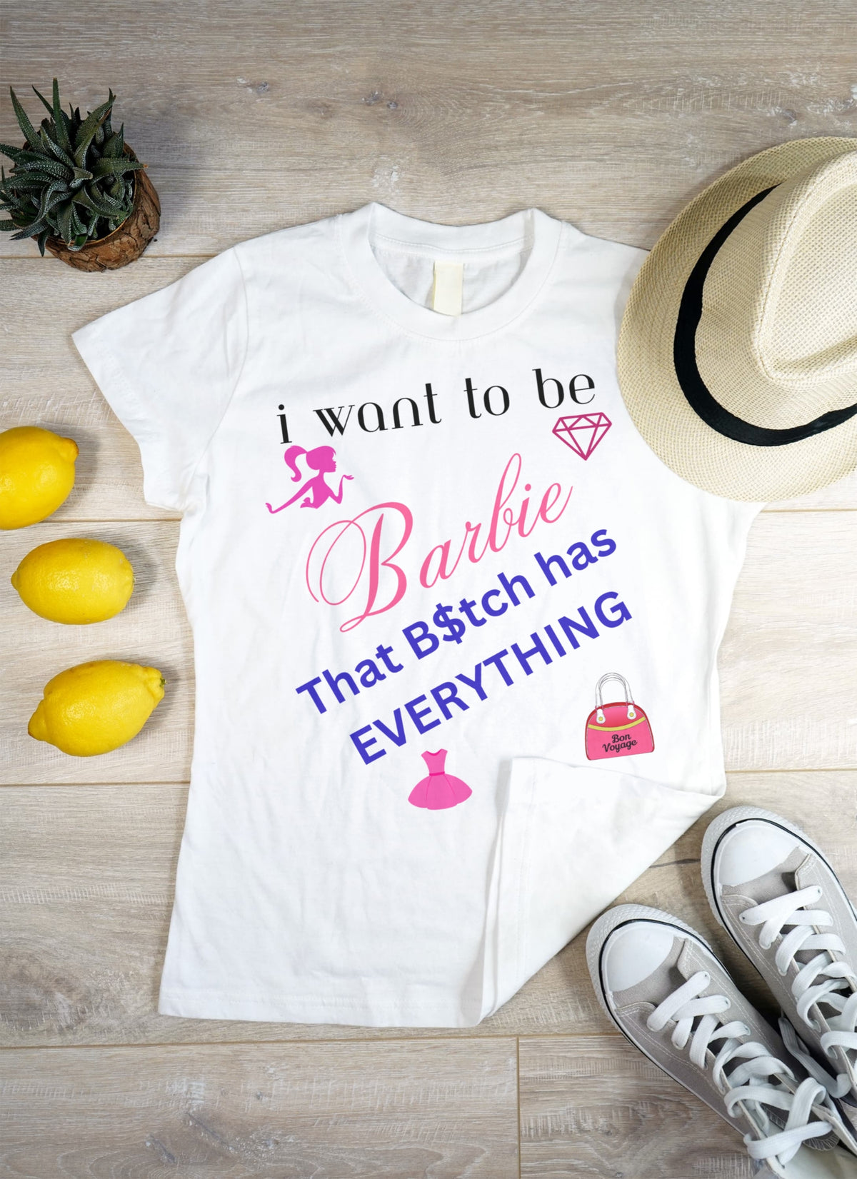 I wanna be Barbie printed