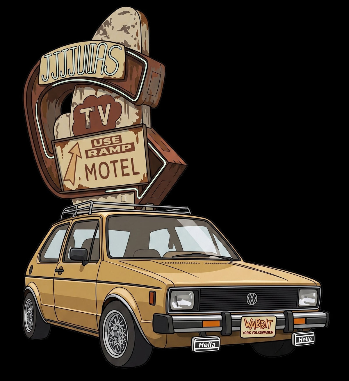 PennAir Photography - VW Rabbit Motel T-Shirt