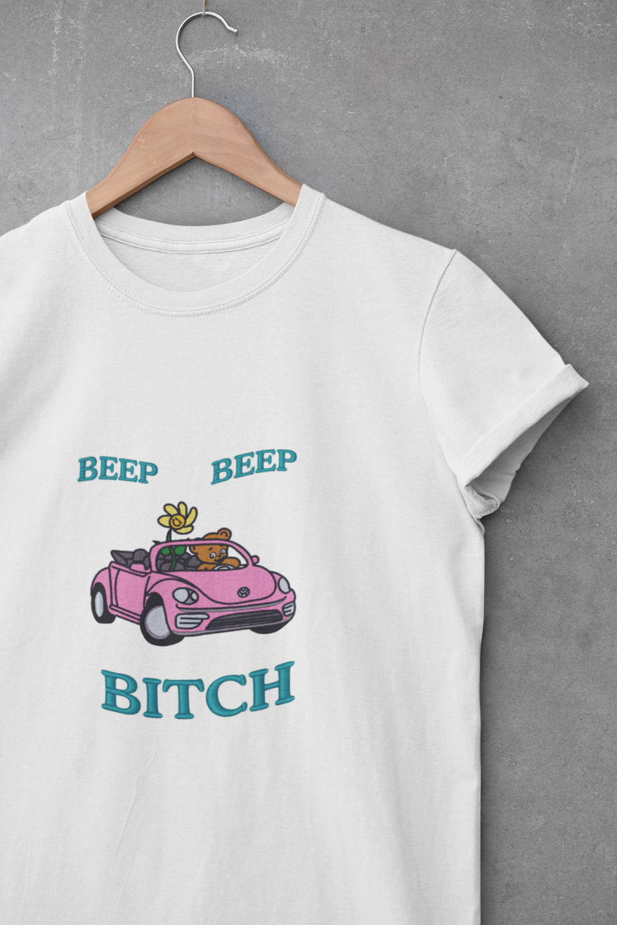 Beep Beep Bitch Bug Embroidery