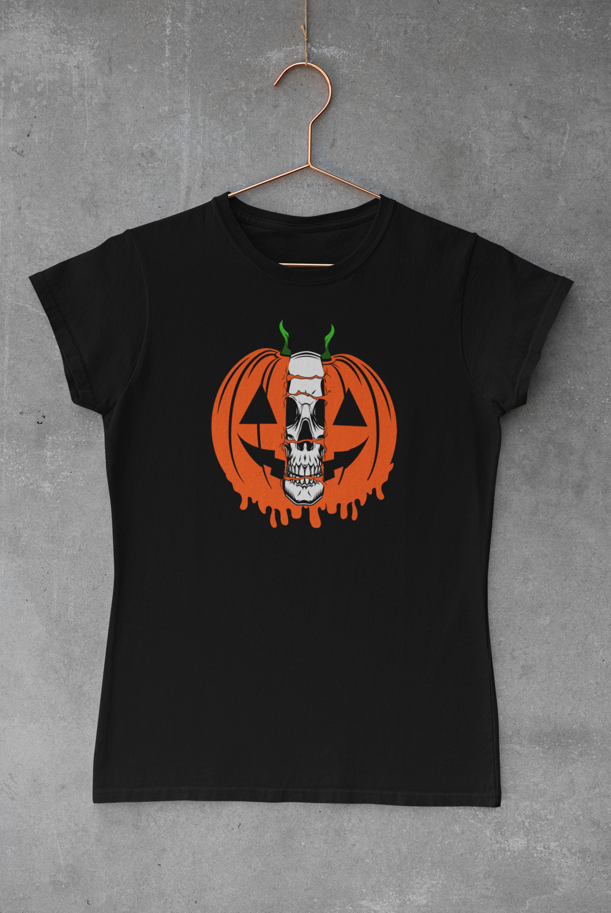 Skull Peaking Pumpkin