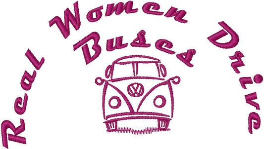 Real Women Drive Buses Embro T-shirt