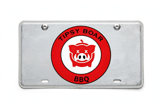Tipsy Boar BBQ License Plate